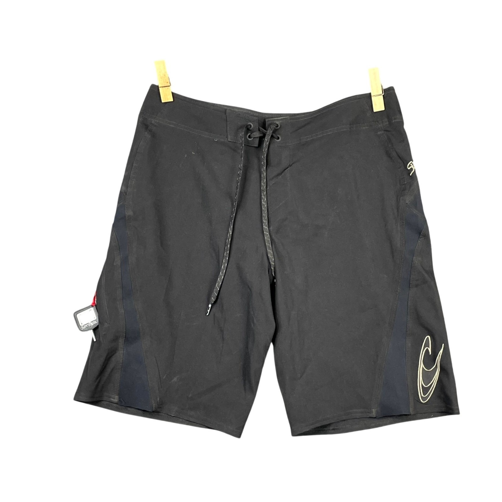 Oneill Superfreak Boardshorts Mens 34 Black Swim Trunk Surfing Outdoor Swimwear